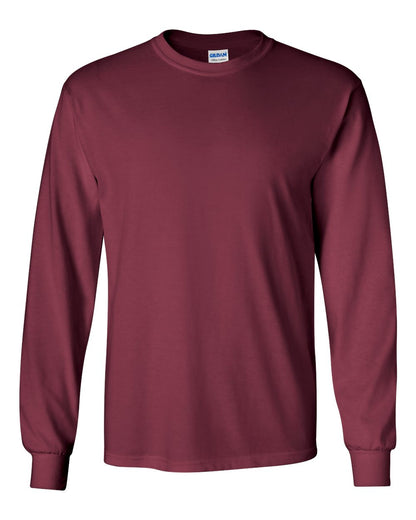 Gildan Ultra Cotton® Long Sleeve T-Shirt 2400 #color_Maroon