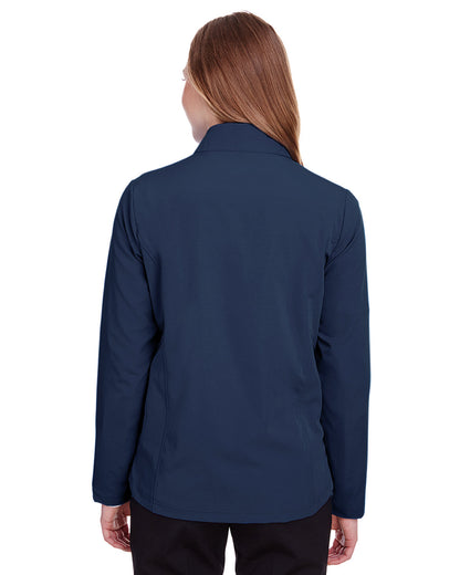 North End Ladies' Quest Stretch Quarter-Zip NE401W #color_CLASSC NVY / CRBN