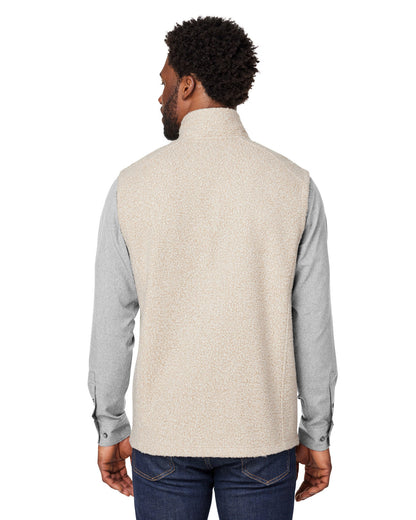 North End Men's Aura Sweater Fleece Vest NE714 #color_OATML HTHR / TEAK