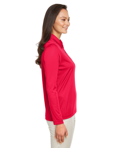 Team 365 Ladies' Zone Performance Long Sleeve Polo TT51LW #color_SPORT RED