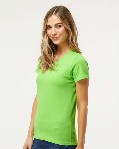 M&O Women's Gold Soft Touch T-Shirt 4810 #colormdl_Vivid Lime