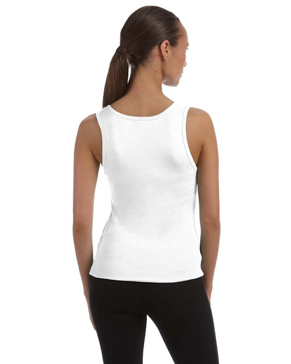 BELLA + CANVAS Ladies' Baby Rib Tank 1080 #color_WHITE