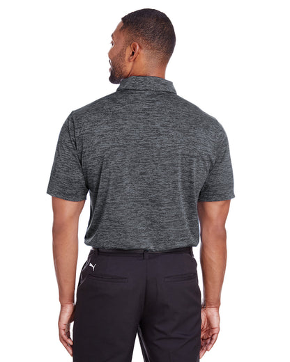 Puma Golf Men's Icon Heather Polo 596801 #color_PUMA BLACK