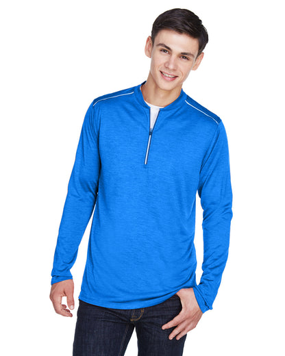Core365 Men's Kinetic Performance Quarter-Zip CE401 #color_TRU ROYAL / CRBN