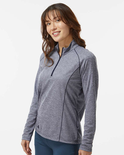 Adidas Women's Space Dyed Quarter-Zip Pullover A594 #colormdl_Collegiate Navy Melange