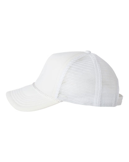 Valucap Foam Mesh-Back Trucker Cap VC700 #color_White/ White