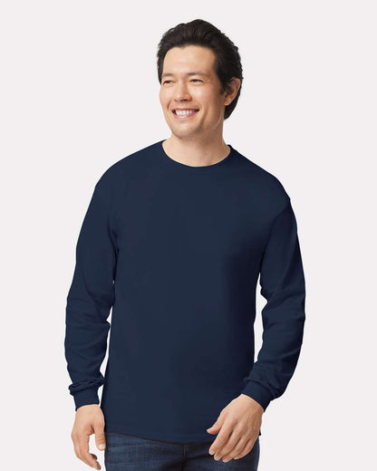 Gildan Ultra Cotton® Long Sleeve T-Shirt 2400 #colormdl_Navy