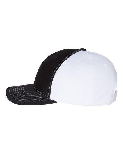 Richardson Twill Back Trucker Cap 312 #color_Black/ White