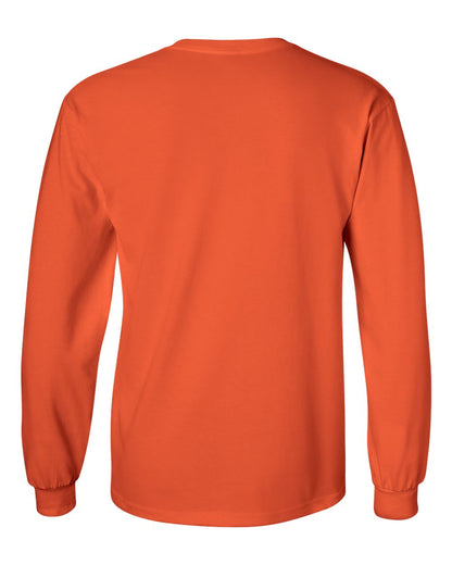 Gildan Ultra Cotton® Long Sleeve T-Shirt 2400 #color_Orange