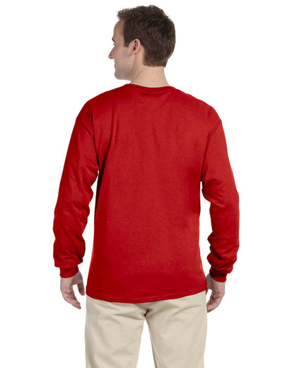 Fruit of the Loom Adult HD Cotton™ Long-Sleeve T-Shirt 4930 #color_TRUE RED