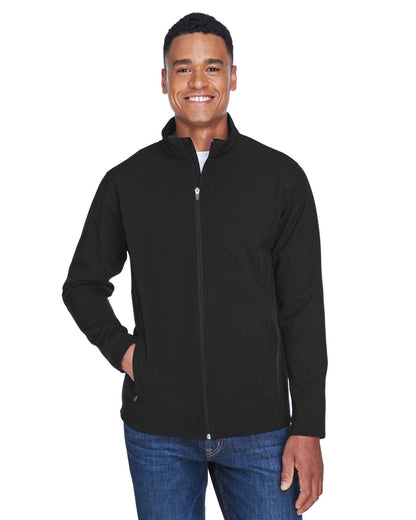 Team 365 Men's Leader Soft Shell Jacket TT80 #color_BLACK