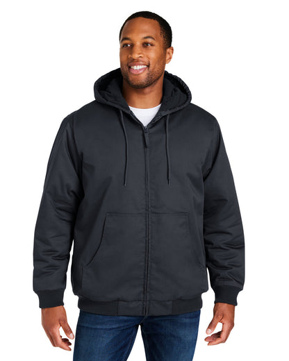 Harriton Unisex ClimaBloc® Heavyweight Hooded Full-Zip Jacket M722 #color_DARK CHARCOAL