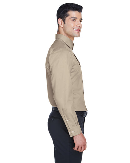 Devon & Jones Men's Crown Collection® Solid Stretch Twill Woven Shirt DG530 #color_STONE