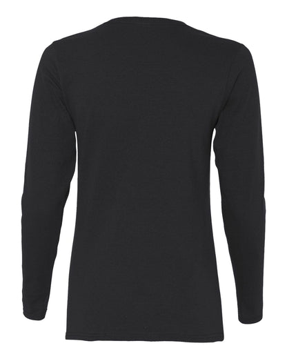 Gildan Heavy Cotton™ Women’s Long Sleeve T-Shirt 5400L #color_Black