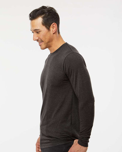 M&O Poly-Blend Long Sleeve T-Shirt 3520 #colormdl_Heather Graphite