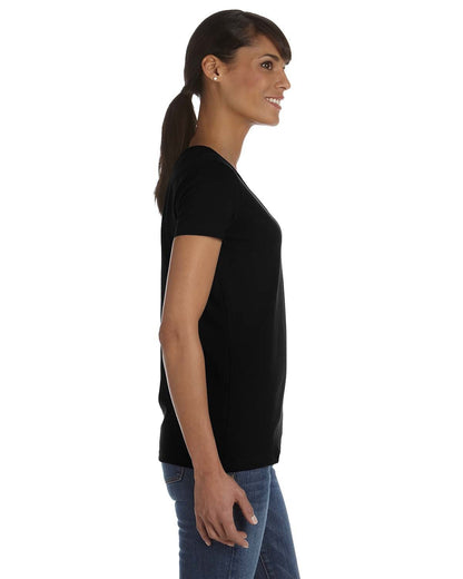 Fruit of the Loom Ladies' HD Cotton™ V-Neck T-Shirt L39VR #color_BLACK