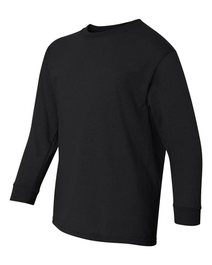 Gildan Heavy Cotton™ Youth Long Sleeve T-Shirt 5400B #color_Black