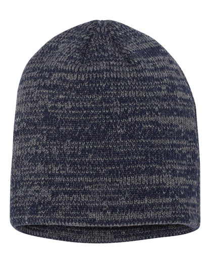 Sportsman 8" Marled Beanie SP03 #color_Navy/ Dark Grey