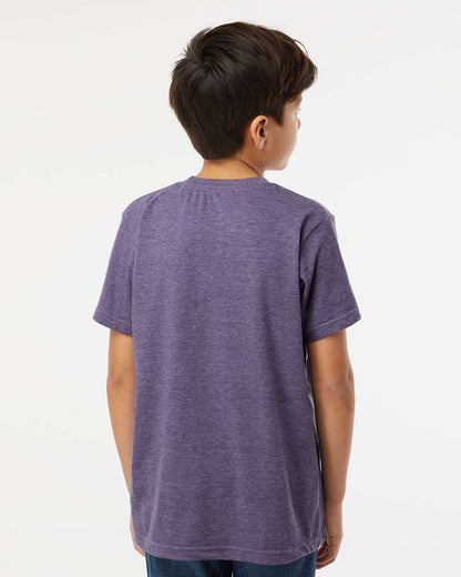 M&O Youth Deluxe Blend T-Shirt 3544 #colormdl_Heather Purple