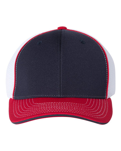 Richardson Pulse Sportmesh R-Flex Cap 172 #color_Navy/ White/ Red Tri