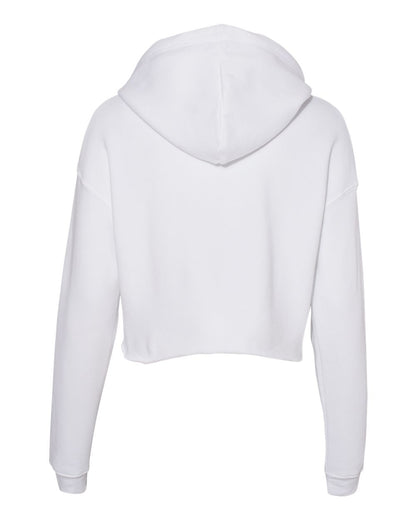 BELLA + CANVAS Women's Crop Fleece Hoodie 7502 #color_White