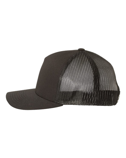 YP Classics Five-Panel Retro Trucker Cap 6506 #color_Black