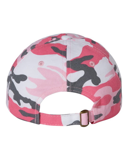 Valucap Adult Bio-Washed Classic Dad Hat VC300A #color_Pink Camo