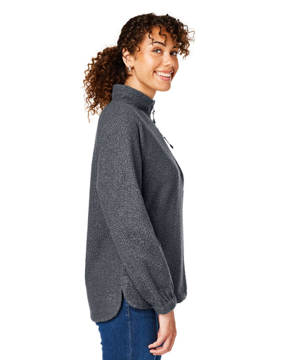 North End Ladies' Aura Sweater Fleece Quarter-Zip NE713W #color_CARBON