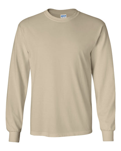 Gildan Ultra Cotton® Long Sleeve T-Shirt 2400 #color_Sand