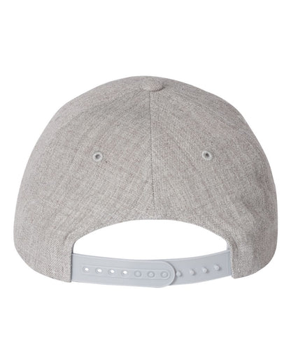 YP Classics Premium Curved Visor Snapback Cap 6789M #color_Heather Grey