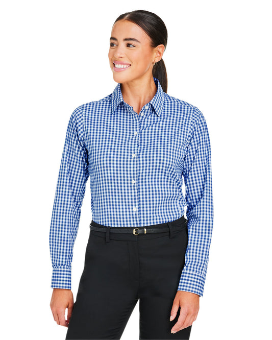 Devon & Jones CrownLux Performance® Ladies' Gingham Shirt DG536W