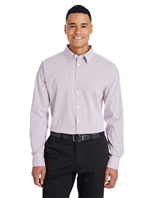 Devon & Jones CrownLux Performance® Men's Micro Windowpane Woven Shirt DG540
