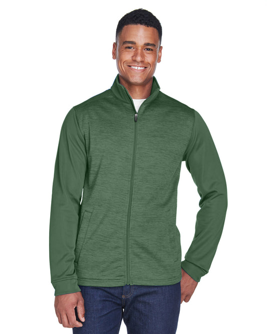 Devon & Jones Men's Newbury Colorblock Mélange Fleece Full-Zip DG796