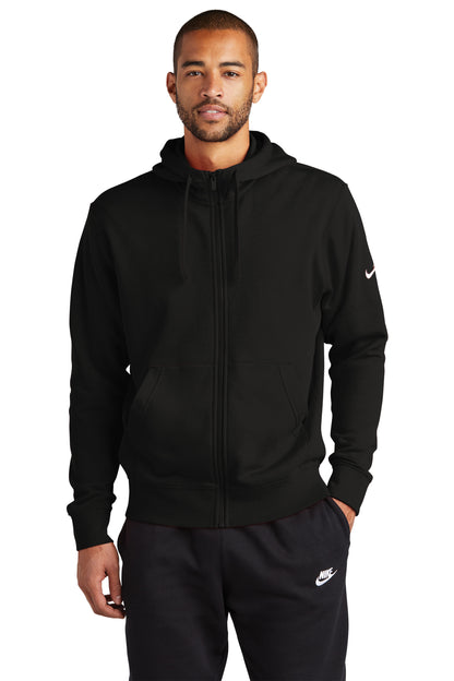 Nike Club Fleece FZ Coporate Hoodie DR1513 #color_Black