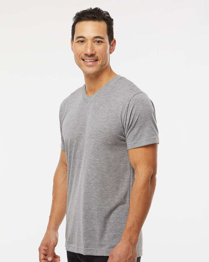 M&O Deluxe Blend V-Neck T-Shirt 3543 #colormdl_Heather Grey