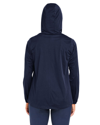 North End Ladies' Network Lightweight Jacket NE75W #color_CLASSC NAVY HTHR