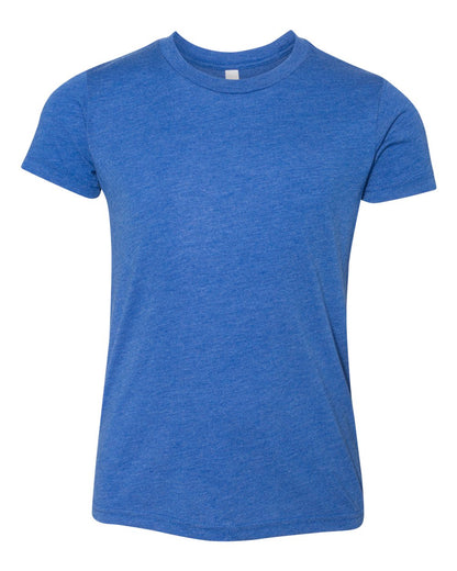 BELLA + CANVAS Youth Triblend Tee 3413Y #color_True Royal Triblend