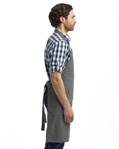 Artisan Collection by Reprime Unisex "Calibre" Heavy Cotton Canvas Pocket Apron RP137 #color_DARK GREY