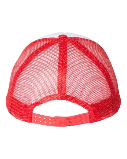 Valucap Foam Mesh-Back Trucker Cap VC700 #color_White/ Red