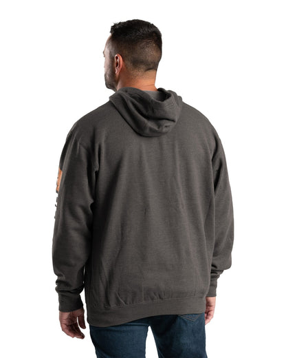 Berne Men's Tall Signature Sleeve Hooded Pullover SP401T #color_CHARCOAL