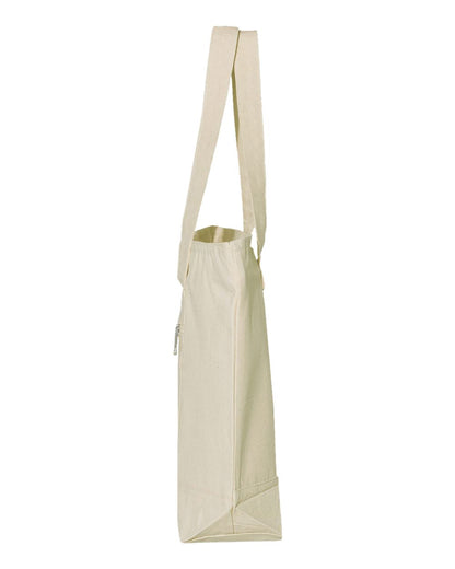 Q-Tees 19L Zippered Tote Q1300 #color_Natural/ Natural