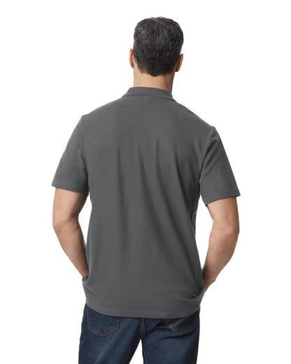 Gildan Men's Softstyle Double Pique Polo G648 #color_CHARCOAL