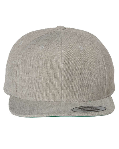 YP Classics Premium Flat Bill Snapback Cap 6089M #color_Heather Grey