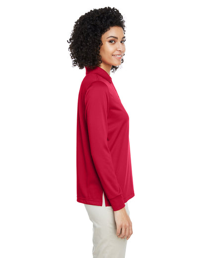 Harriton Ladies' Advantage Snag Protection Plus IL Long Sleeve Polo M348LW #color_RED