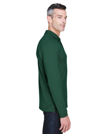 Harriton Men's Easy Blend™ Long-Sleeve Polo M265L #color_HUNTER