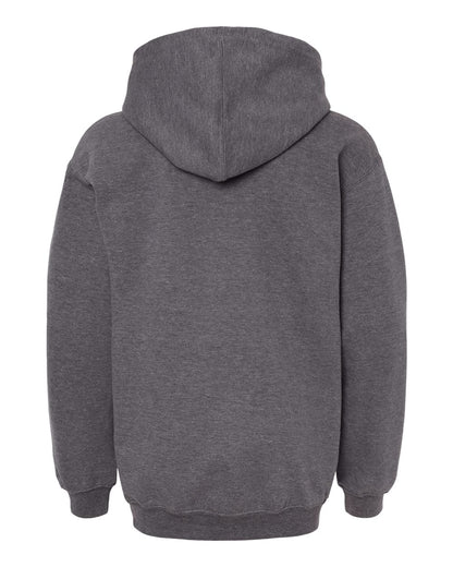 M&O Youth Fleece Pullover Hoodie 3322 #color_Heather Grey