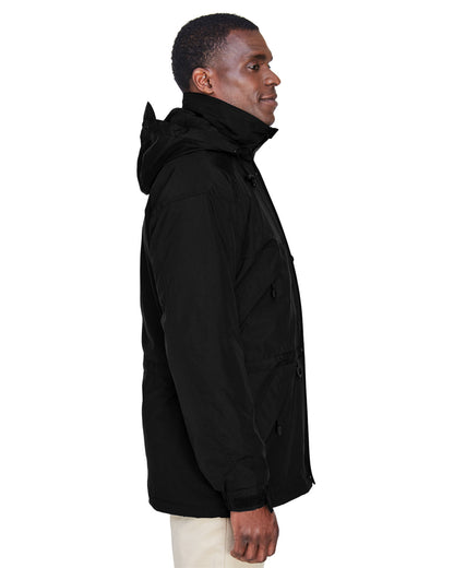 North End Adult 3-in-1 Parka with Dobby Trim 88007 #color_BLACK