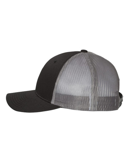 Richardson Low Pro Trucker Cap 115 #color_Black/ Charcoal