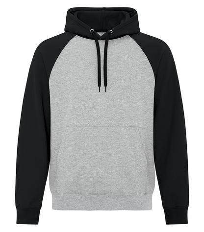 Atc Everyday Collection Everyday Fleece TwoTone Hooded ATCF2550 #color_AthHthr/Black