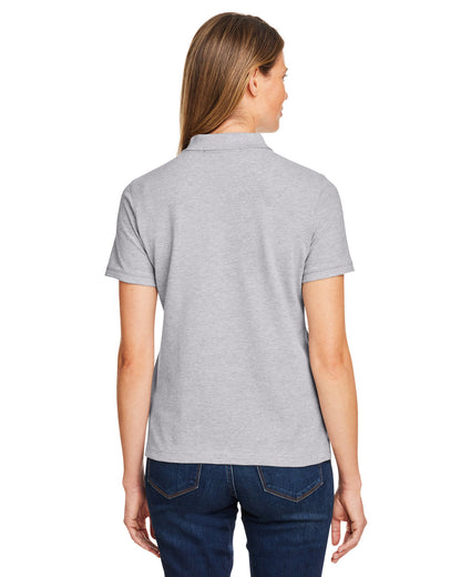 Harriton Ladies' Short-Sleeve Polo M200W #color_GREY HEATHER